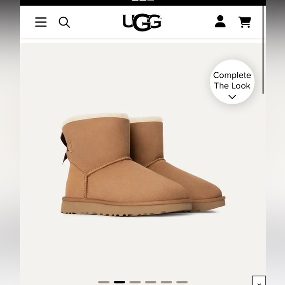 UGG Mini Bailey Bow in Chestnut - Picture 3 of 4